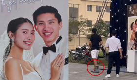 Trước giờ G đám cưới, Đoàn Văn Hậu lộ chân băng bó, bước đi tập tễnh: Chuyện gì đây?