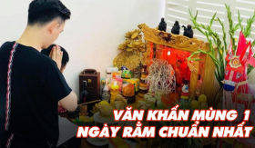 Mẫu văn khấn mùng 1 và ngày rằm hàng tháng để cầu sức khỏe, tài lộc vừa chuẩn vừa ngắn gọn