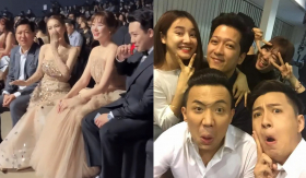 Cặp đôi của Trường Giang và Trấn Thành chung khung hình, 'soi' quan hệ giữa 2 người vợ quyền lực Vbiz