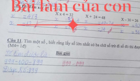 Bài toán 999-100=899 bị cô giáo chấm sai, kết quả khiến phụ huynh tranh cãi nảy lửa