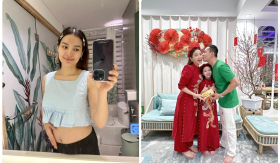 Phương Trinh Jolie tự tin khoe khuyên rốn dù đã bụng bầu 5 tháng đã 'lùm lùm'