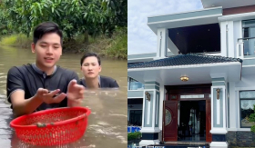 Có biệt thự 'khủng' rộng 3000m2, Thanh Đoàn và Hà Trí Quang vẫn về quê mò cua bắt ốc đến cụp xương sống