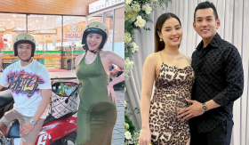 Phương Trinh Jolie bụng bầu vượt mặt vẫn đi xe máy, 'phà phà' du lịch cùng Lý Bình