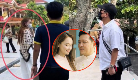Trường Giang - Nhã Phương được bắt gặp đi lễ chùa giữa bão drama, thái độ khi lọt vào ống kính ra sao?