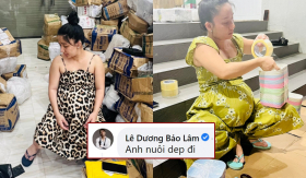 Thấy vợ than phiền bị 'boom' hàng dù cận kề ngày sinh, Lê Dương Bảo Lâm nhắn nhủ bà xã: 'Anh nuôi, dẹp đi'