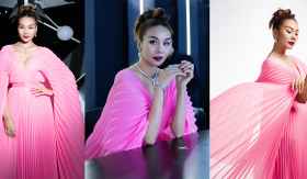 Thanh Hằng đeo trang sức 9,5 tỷ đồng đi chấm chung kết Miss Universe Vietnam 2024