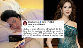 Diệp Lâm Anh thót tim chứng kiến cảnh 2 máy bay va quệt tại sân bay Nội Bài
