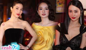 'Vũ trụ gái già' hội ngộ: Jun Vũ diện đầm đen cắt xẻ, Diễm My 9x khoe khéo vòng một