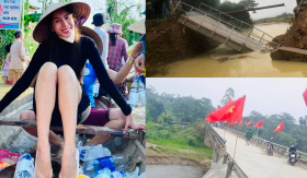 Thuỷ Tiên chính thức kết thúc hỗ trợ miền Trung sau khi khánh thành 2 cây cầu tại Nghệ An