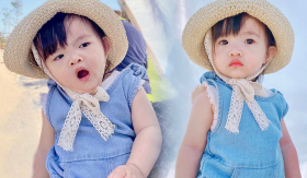 Con gái Đông Nhi và Ông Cao Thắng lên đồ đi chơi đầu năm cùng bố mẹ, gương mặt bánh bao 'cưng xỉu'