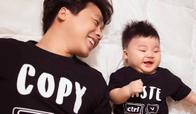 Hình ảnh siêu đáng yêu của quý tử nhà Hòa Minzy, giống hệt ông bố thiếu gia không trượt phát nào