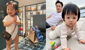 Con gái 1 tuổi của Cường Đô La mang túi Chanel vài trăm triệu đồng vô cùng sành điệu
