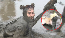 Ninh Dương Lan Ngọc tắm trong bể bùn khi ghi hình Running Man, CĐM liên tưởng ngay đến hình ảnh siêu hài