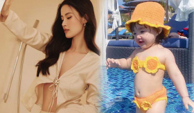 Đông Nhi khoe vòng 1 hững hờ siêu gợi cảm với mục đích đọ like cùng con gái Winnie 'siêu 3 vòng'