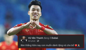 Vũ Văn Thanh xúc động dành tặng bàn thắng trong trận gặp Indonesia cho người bố quá cố