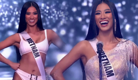 Kim Duyên tự tin sải bước ở phần thi dạ hội, bikini và Quốc phục trong bán kết Miss Universe 2021