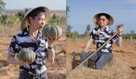 “Nghệ sĩ bình dân” Ngọc Sơn chăm cây, cuốc đất, nuôi cá, trồng rau tại mảnh đất rộng 50 héc ta