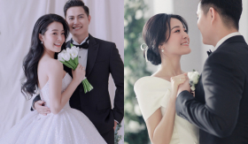 Hé lộ bộ ảnh cưới của Karen Nguyễn cùng ông xã: Áo cưới được đính kết hơn 1000 viên pha lê
