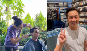 Cường Đô La 'căng thẳng' khi được bà xã trổ tài cắt tóc, nhìn kết quả biết ngay tay nghề 'không vừa'