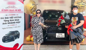 Vợ chồng Việt Hương tặng xe ô tô cho diễn viên Hoàng Mập nhân ngày sinh nhật