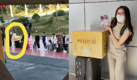 Xôn xao hình ảnh Minh Tú tham gia Sao Nhập Ngũ, thùng đồ 'của hồi môn' nổi bật trong buổi ra quân?