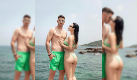Khoảnh khắc “tình tứ” của Hot Tiktok Diếp Hồng Phấn cùng ngoại binh Sài Gòn FC