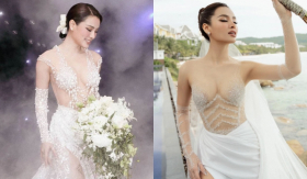 Phương Trinh Jolie giải thích về chiếc váy 'hở bạo' trong ngày cưới: 'Thật ra nó kín mít mà mọi người'