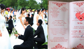 3 chú rể đám cưới với 3 chị em gái cùng lúc, CĐM hỏi: “Ăn 1 mâm mà đi gấp 3 lần tiền?”