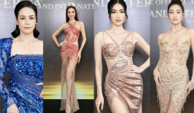 Đương kim Miss Grand International Thùy Tiên nổi bật với vương miện 12 tỷ, đọ dáng cực gắt cạnh hội chị em nàng hậu
