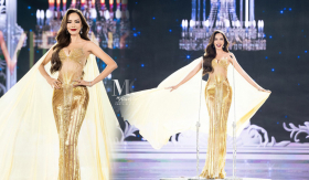 Lê Hoàng Phương với skill “thiên nga tung cánh” trong đêm bán kết Miss Grand International 2023