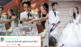 Cặp đôi Đạt G và Cindy Lư thực hiện nghi thức “cắt máu thề nguyện” trong đám cưới gây tranh cãi