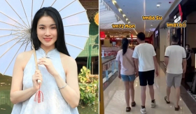 Hoa hậu Thùy Lâm khoe 2 con sở hữu chiều cao 'khủng'