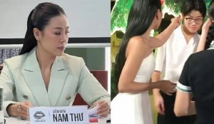 Nam Thư lên tiếng về khoảnh khắc con trai Lâm Vỹ Dạ né tránh cô