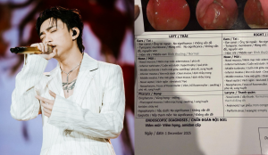 SOOBIN gửi kết quả khám cho fan: bị phù nề, sung huyết mũi họng hậu concert