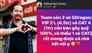 Netizen tiếp tục tranh cãi khi “đào” lại loạt bài kêu gọi gây quỹ bằng vé concert của Hoàng Hoa Trung