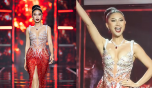 Hoa hậu Phương Linh gặp sự cố, khán giả không khỏi lo lắng tại bán kết Miss Cosmo 2025