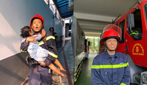 Gặp trung sĩ cứu bé 3 tuổi ôm vào lòng lay động cộng đồng mạng