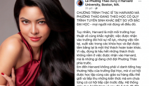 Á hậu Việt lên tiếng khi bị nói 'phông bạt' chuyện học thạc sĩ ở Harvard