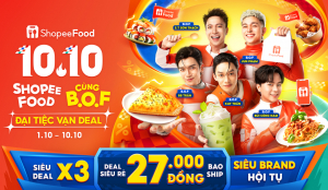 ShopeeFood chiêu đãi siêu deal 10.10, bạn đã sẵn sàng nhập tiệc?