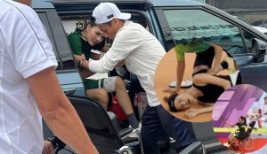 Kỳ Hân - vợ Mạc Hồng Quân ngồi xe lăn chơi pickleball sau tai nạn khiến netizen tranh cãi