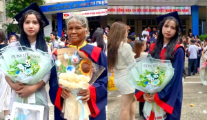 Xúc động khoảnh khắc cô gái Jrai mặc áo cử nhân cho mẹ trong ngày tốt nghiệp