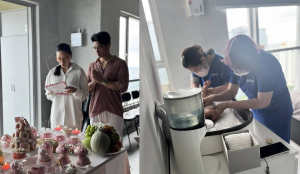 Lễ đầy tháng con gái nhà Ngô Thanh Vân – Huy Trần ngập sắc hồng, ái nữ có đến 2 người hỗ trợ chăm sóc