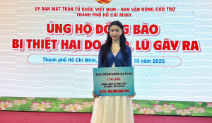 Mai Thảo Linh: Gen Z 'tài sắc vẹn toàn' của showbiz Việt, dùng tiền tự kiếm quyên góp 100 triệu cho đồng bào