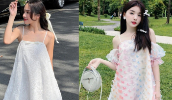 Vẻ đẹp ngọt ngào không thể chối từ của đầm babydoll hai dây