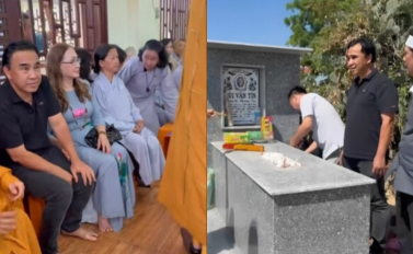 MC Quyền Linh là nghệ sĩ duy nhất đến dự lễ cúng tam thất của nghệ sĩ Thương Tín