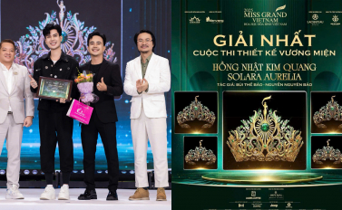 Nhà thiết kế trẻ Bùi Thế Bảo giành giải cao nhất thiết kế vương miện Miss Grand 2025