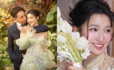 Hé lộ bộ ảnh cưới của Á hậu Phương Nhi và Minh Hoàng, nhan sắc cô dâu gây chú ý trong lễ gia tiên