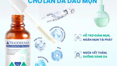 Hướng dẫn sử dụng serum giảm mụn và hỗ trợ làm sáng da Trioderma ActiBalance+ Serum chuẩn y khoa