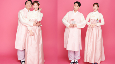Trấn Thành cùng Hari Won mặc hanbok mừng trung thu