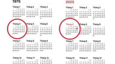 Trùng hợp lịch tháng 4.1975 và tháng 4.2025 năm nay giống nhau như đúc, vì sao?